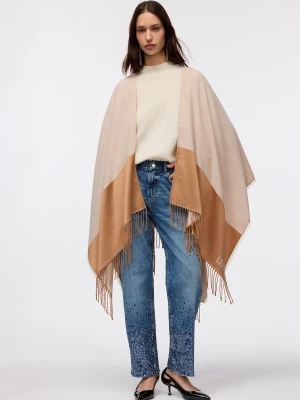 Liu Jo Poncho With Logo And Fringes LIUJO