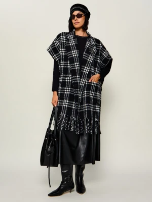Liu Jo Ponczo Check | Oversize fit czarny