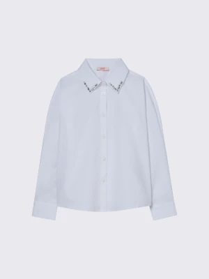 Liu Jo Poplin Shirt With Bejewelled Embellishment LIUJO
