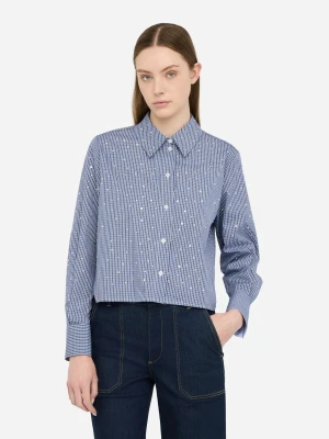 Liu Jo Poplin Shirt With Rhinestones LIUJO