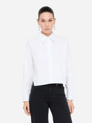 Liu Jo Poplin Shirt With Rhinestones LIUJO