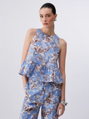 Liu Jo Poplin Top With Bow LIUJO