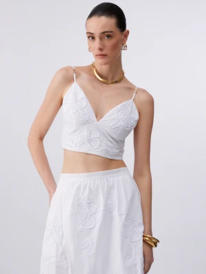 Liu Jo Poplin Top With Embroidery LIUJO