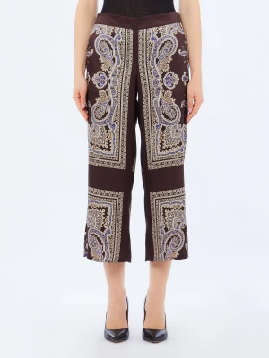 Liu Jo Trousers In Satin Printed