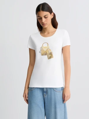 Liu Jo Printed T-shirt With Rhinestones LIUJO