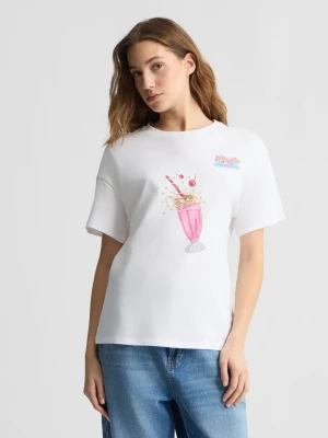 Liu Jo Printed T-shirt With Rhinestones LIUJO