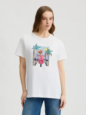 Liu Jo Printed T-shirt With Rhinestones LIUJO