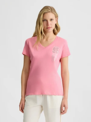 Liu Jo Printed T-shirt With Rhinestones LIUJO