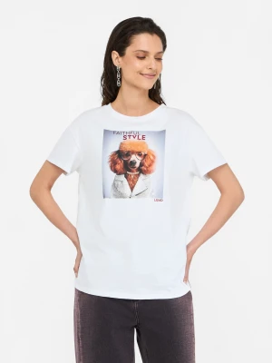 Liu Jo Printed T-shirt With Rhinestones LIUJO