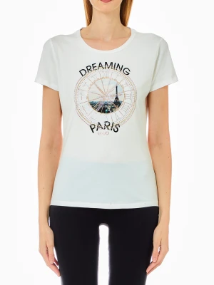 Liu Jo Printed T-shirt With Rhinestones LIUJO