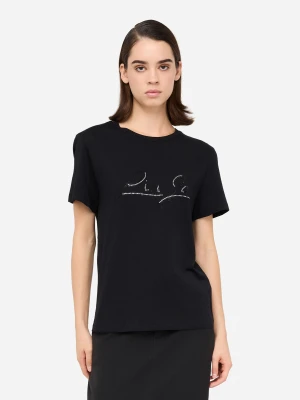 Liu Jo Printed T-shirt With Rhinestones LIUJO