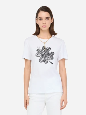 Liu Jo Printed T-shirt With Rhinestones LIUJO