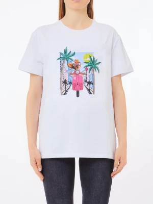 Liu Jo Printed T-shirt With Rhinestones LIUJO