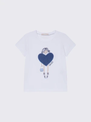 Liu Jo Printed T-shirt With Rhinestones LIUJO