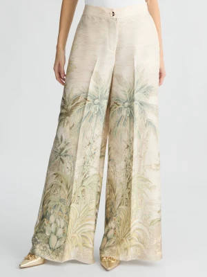 Liu Jo Printed Twill Palazzo Trousers LIUJO