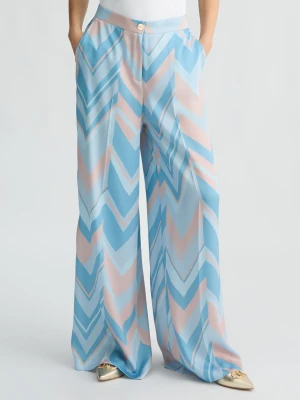 Liu Jo Printed Twill Palazzo Trousers LIUJO