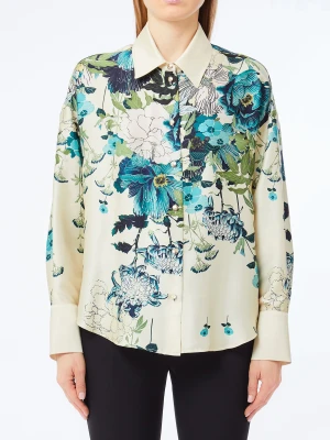 Liu Jo Printed Twill Shirt Milk White