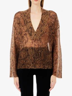 Liu Jo Printed Wool-blend Sweater LIUJO