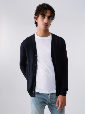 Liu Jo Pure Wool Cardigan Dark Blue