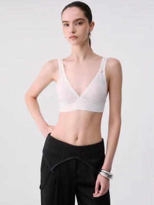 Liu Jo Pure Wool Knit Top White Wool