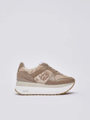 Liu Jo Python-effect Super Platform Sneakers Havana