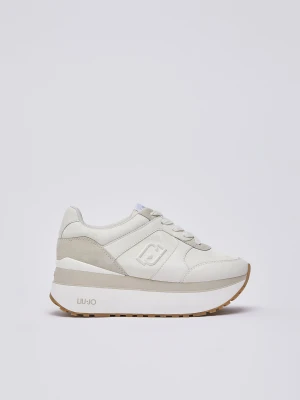 Liu Jo Python-effect Super Platform Sneakers Milky White