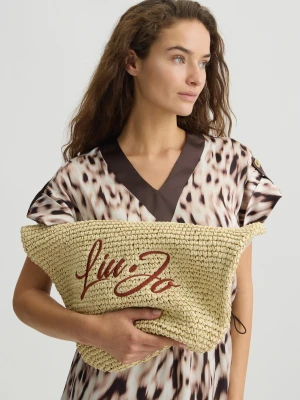 Liu Jo Raffia Shopping Bag With Logo LIUJO