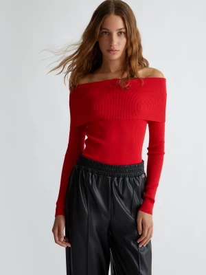 Liu Jo Red Off-the-shoulder Jumper LIUJO