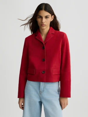 Liu Jo Red Suede Boxy Jacket LIUJO