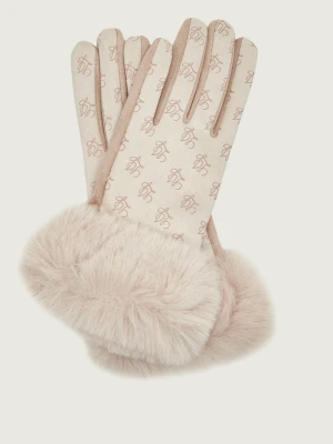 Liu Jo Rękawiczki | shearling beżowy