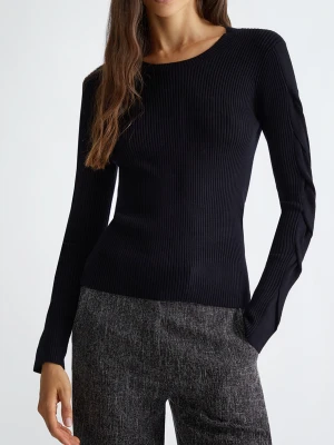 Liu Jo Rib-knit Sweater With Cable-knit Detailing LIUJO
