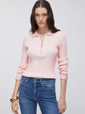 Liu Jo Ribbed Henley Jumper