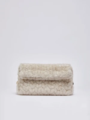 Liu Jo Riccy Bag In Faux Fur Cream