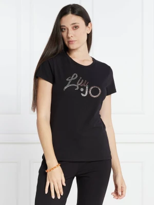 Liu Jo Rose T-shirt | Regular Fit czarny