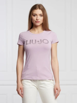 Liu Jo Rose T-shirt | Regular Fit lawendowy