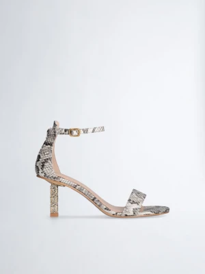 Liu Jo Sandals With Branded Heel szary