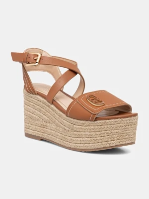 Liu Jo sandały na koturnie skórzane BALI 01