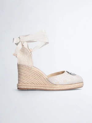 Liu Jo Sandały w kolorze beżowym na koturnie rozmiar: 40