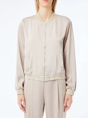 Liu Jo Satin Bomber Jacket Champagne