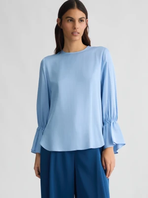 Liu Jo Satin Light Blue Blouse LIUJO