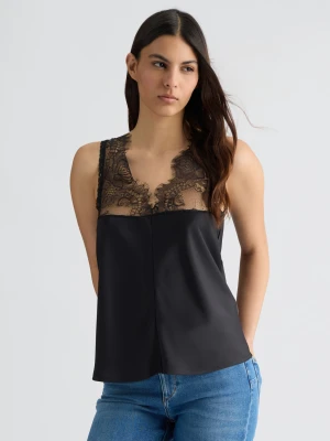 Liu Jo Satin Top With Lace LIUJO