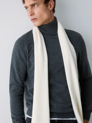 Liu Jo Scarf In Wool And Cashmere biały