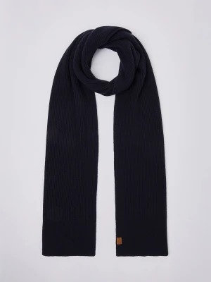 Liu Jo Scarf In Wool And Cashmere Dark Blue