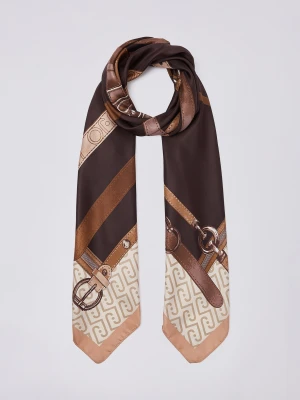 Liu Jo Scarf Large With Print Dark Brown