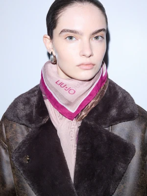 Liu Jo Scarf Large With Print Riccy Bag czerwony