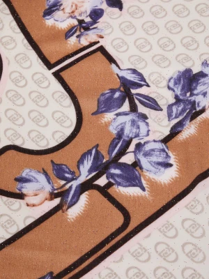 Liu Jo Scarf With Floral Print And Logo LIUJO