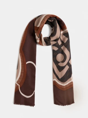 Liu Jo Shawl With Logo Light Beige