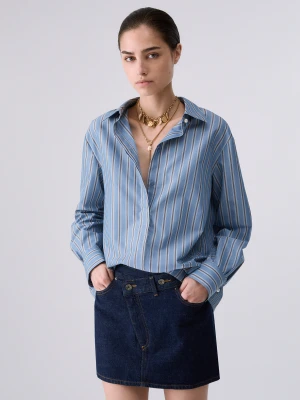 Liu Jo Shirt With Lace Insert Light Blue