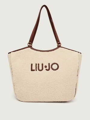 Liu Jo Shopperka Ferielle | shearling kremowy