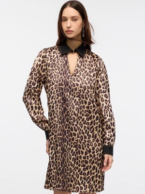 Liu Jo Short Animal-print Dress With Cut-out LIUJO